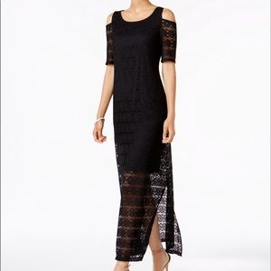 Nine West Cold Shoulder Lace Maxi Dress NWT
